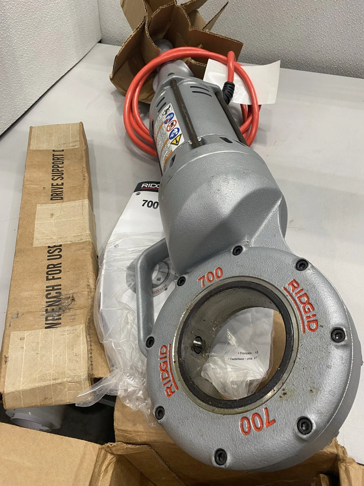 RIDGID Model 700 Hand-Held 120-Volt Power Drive Pipe Threader Silver 41935