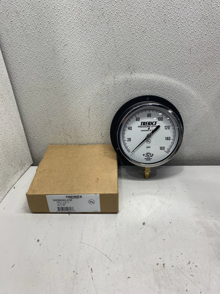 Trerice 6" x 1/4" 160 psi Pressure Gauge 500XB6002LA160