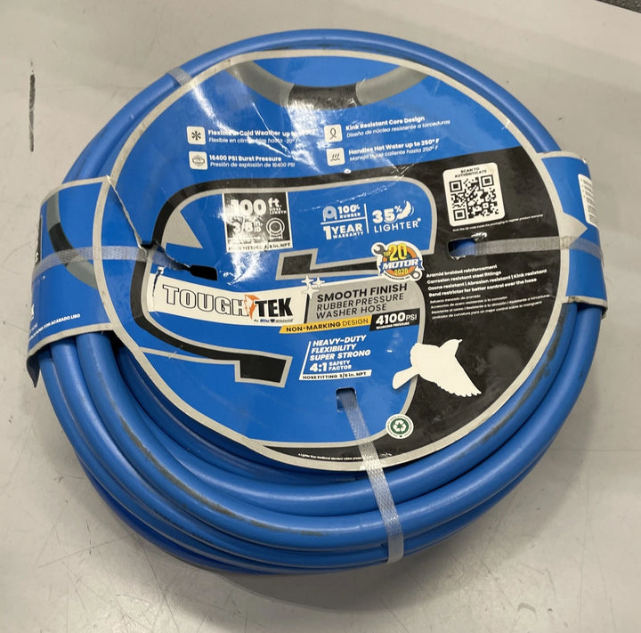 BluBird Tough-Tek 3/8 Inch x 100 Ft. 4000 PSI Rubber Pressure Washing Hose