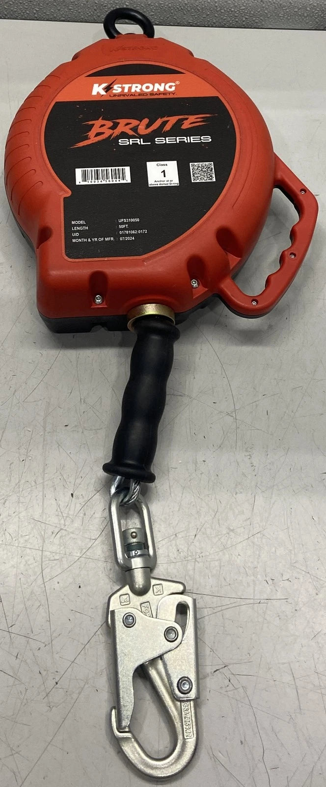 Kstrong Brute SRL Series 50FT Galvanized Steel Cable WIth Snap Hook UFS310050