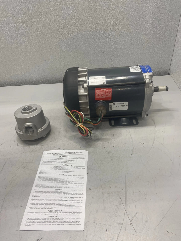 Leeson 1/2 HP 1725 RPM Single-Phase Explosion Proof Fan Motor 056C17G15523
