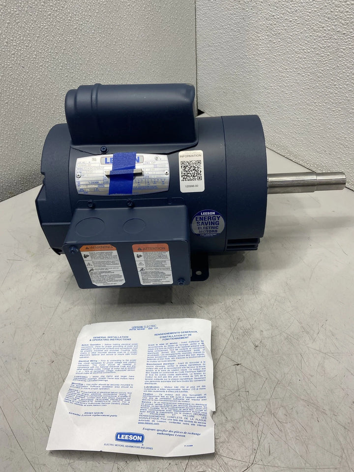 Leeson 1HP 1740RPM 143JM DP 1PH Pump Motor 120996.00