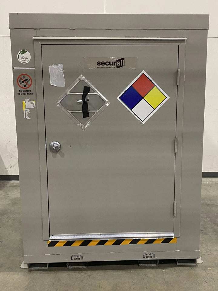 Securall B400 Outdoor Hazardous Material Storage Building 77 Gallon Sump 4 Drum