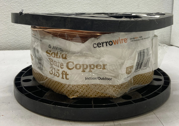 Cerro Wire Bare Copper 6 Solid Soft Drawn 315Ft 050-22151