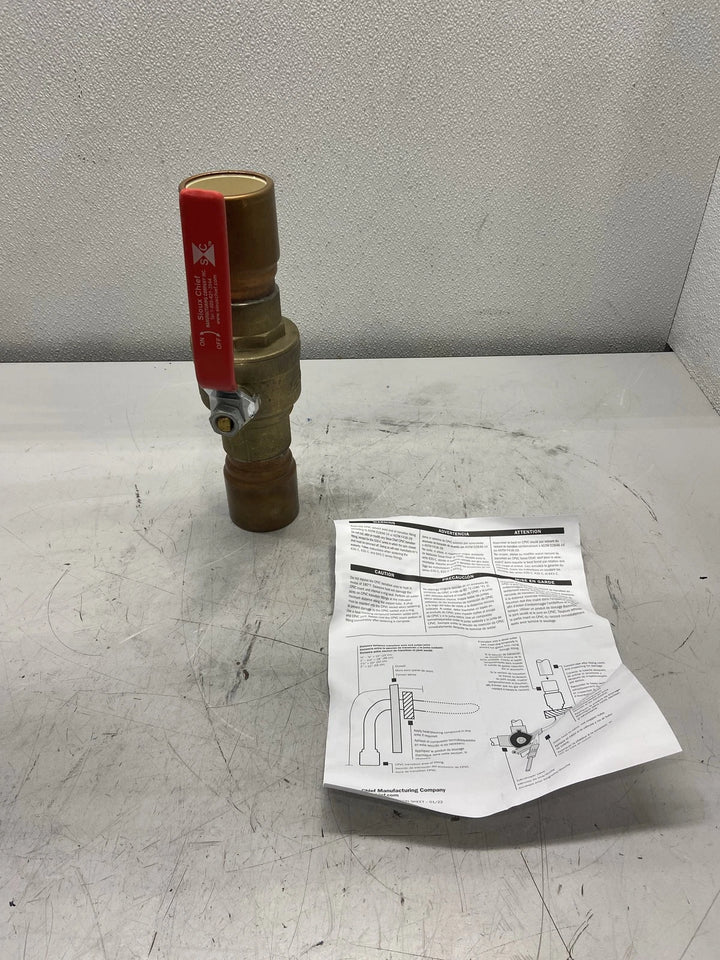 Sioux Chief 648 Series 2" Brass Full Port CPVC Ball Valve 648-CG7FP