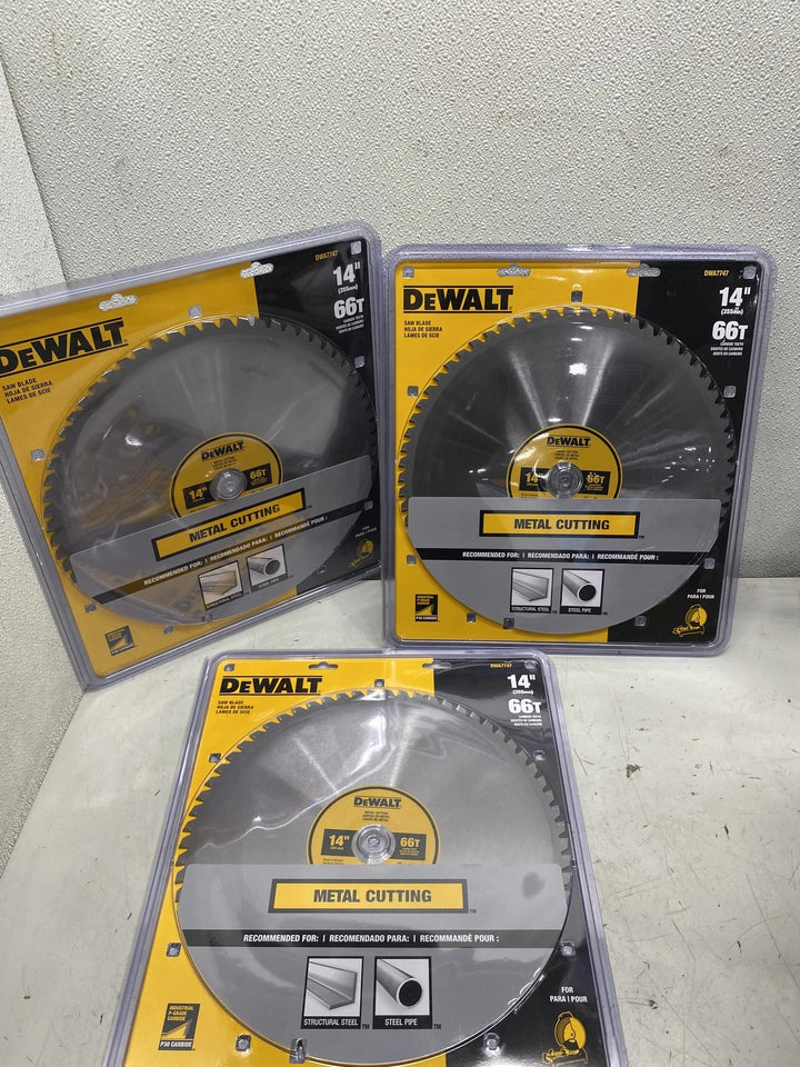 Dewalt DWA7747 14in 66T Heavy Gauge Ferrous Metal Saw Blade Master Pack of 3