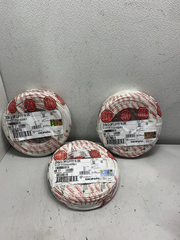 Soutwire T723245501 Solid Wire 500ft Lot of 3