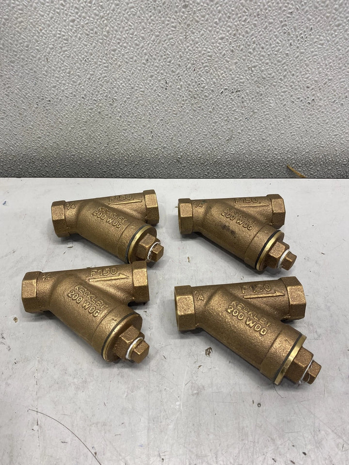Keckley Style F-150 Y Strainer Lot of 4 3/4"