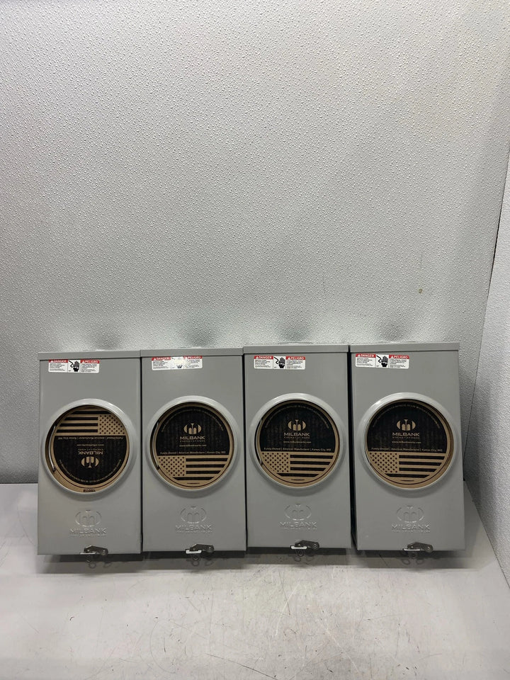 Lot of 4 Milbank Ringless Meter Socket Enclosures U8949-RL-TG-KK-CECHA