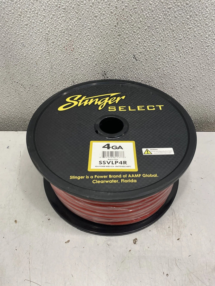 Stinger SSVLP4R 4Ga Matte Red Power Wire 100'