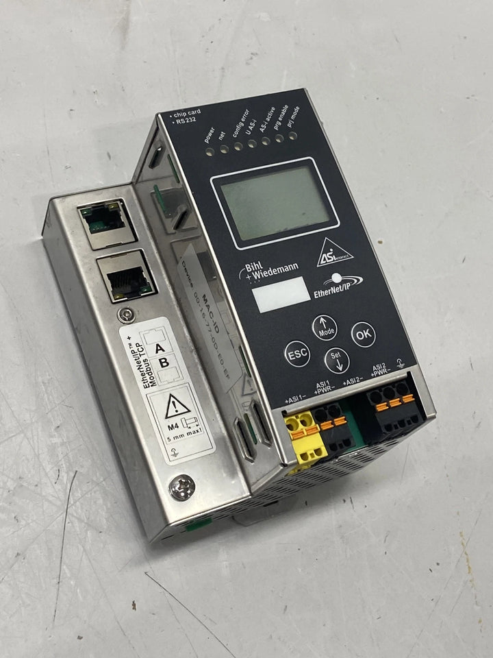 Bihl Wiedemann BWU2380 ASi-3 EtherNet/IP ModbusTCP Gateway 2 Masters used
