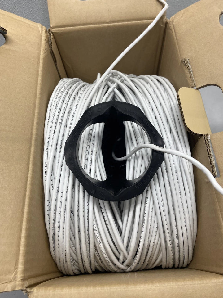 Genesis 23/4PR CAT 6 1000' Pull Box White Copper Cable Plenum Or FT6 63611101