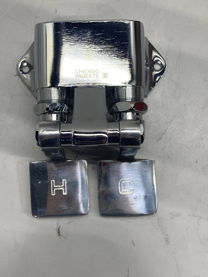 Chicago Faucets 625-ABCP ECAST Floor Mount Double Pedal Valve Chrome