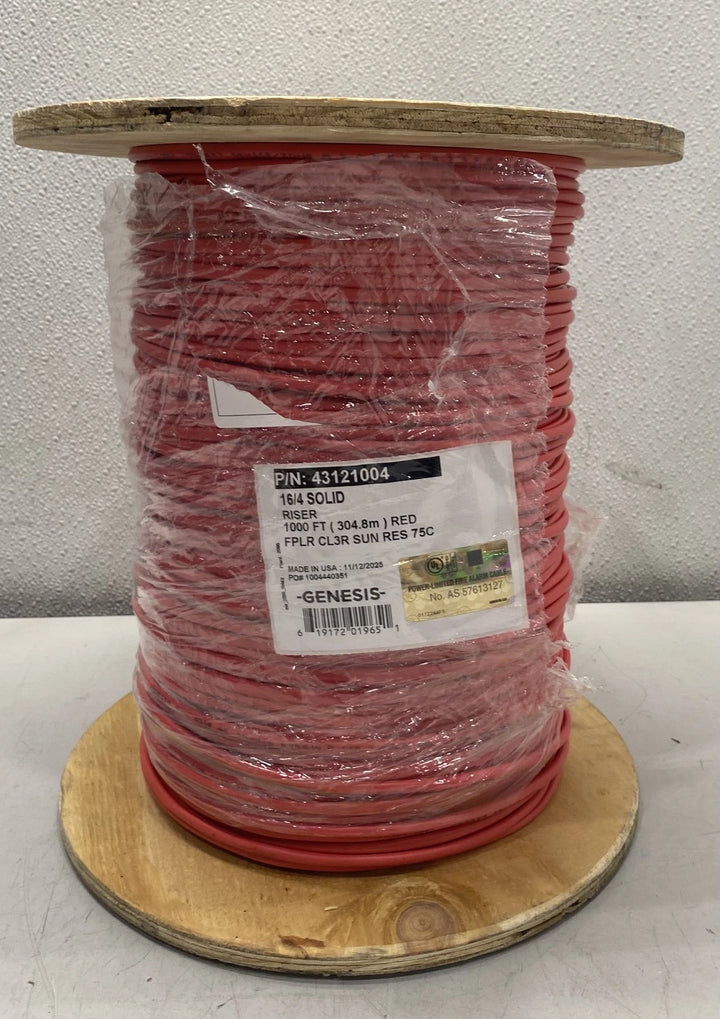 Honeywell Genesis 16/4 Solid Unshielded Cable Red 1000'-43121004