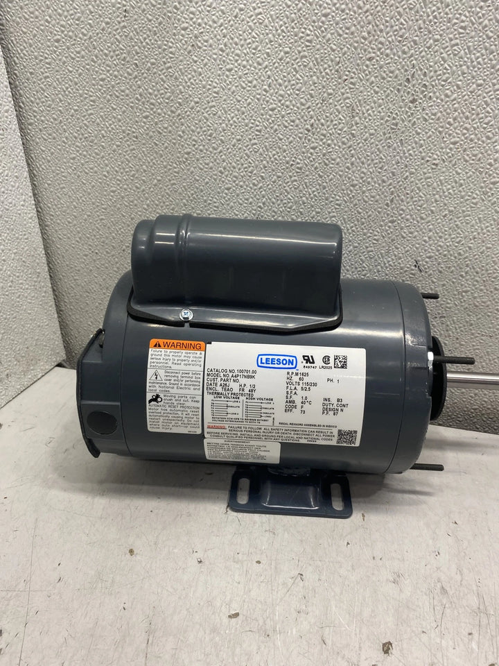 Leeson 1/2HP 1625RPM 115-230V Single Phase PSC Motor A4P17NB9K