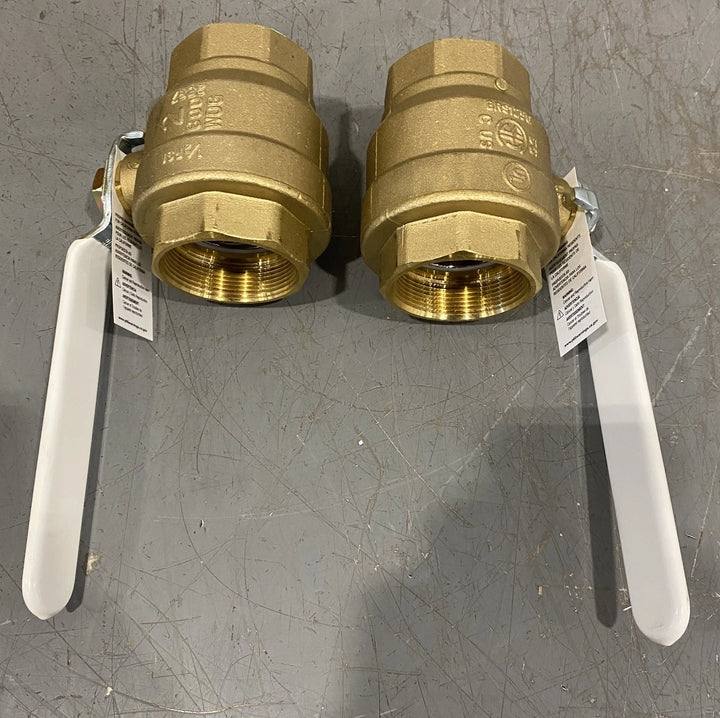 Pair Of FNW 2" Brass 600WOG Manual Ball Valve FNWX410CK