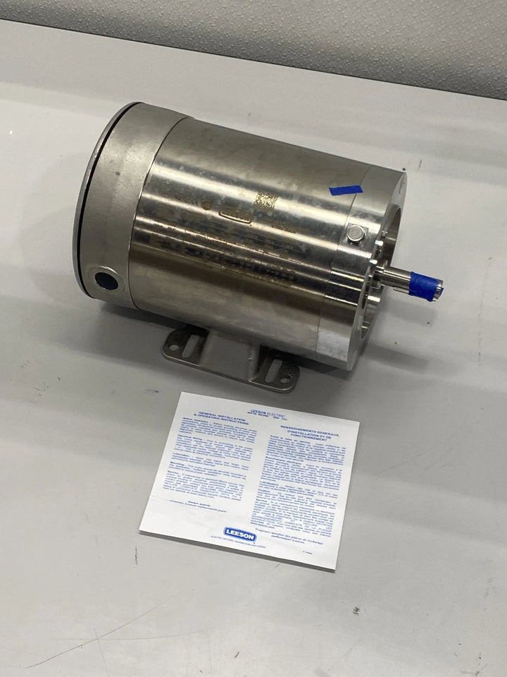 Leeson 0.50HP Washdown Motor 3 Phase 1200 RPM 56C TENV 208-230/460V