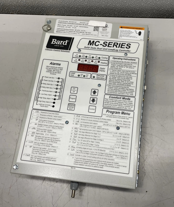 Bard HVAC Lead/Lag Controller with Alarm MC4002-B