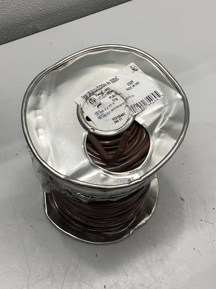 Southwire 250 Ft 18/10 Brown Solid Copper CL2 Thermostat Control HVAC Wire