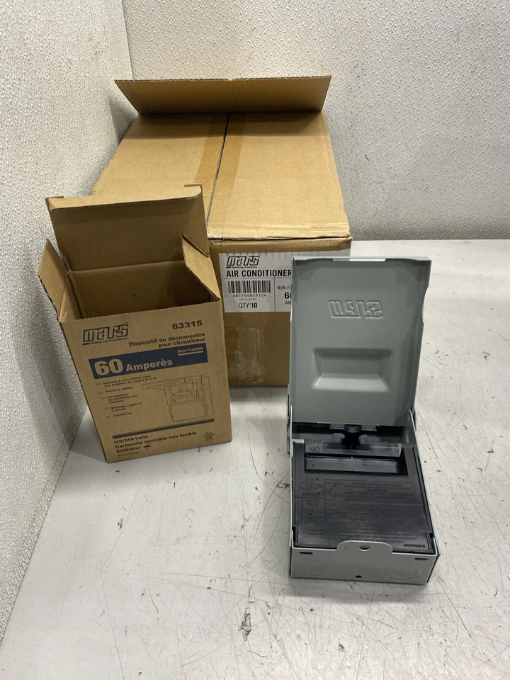 Lot of 10 MARS 83315 Metal Non-Fused Disconnect 60A 240V 1-Phase