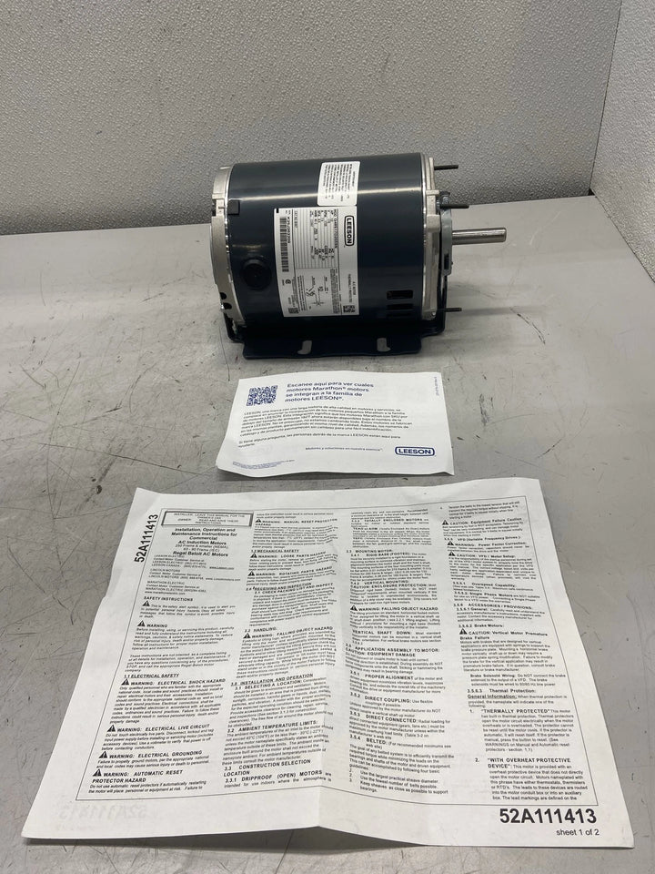 Leeson Fan and Blower Motor 115V 1800 RPM Q048S17D2059