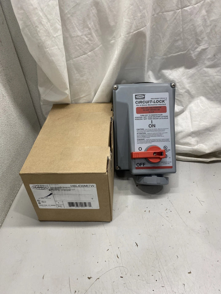 Hubbell HBL430MI7W Mecahnical Interlock 30A 480VAC