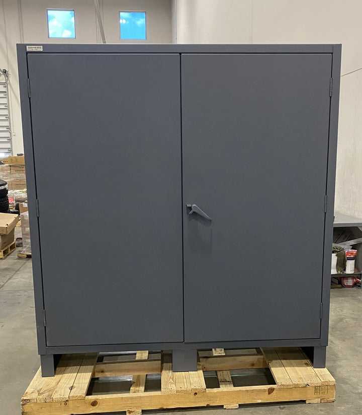 Durham 72”W x 24”D x 78”H 2 Door Steel Storage Cabinet 4 Adj Shelves 16D695