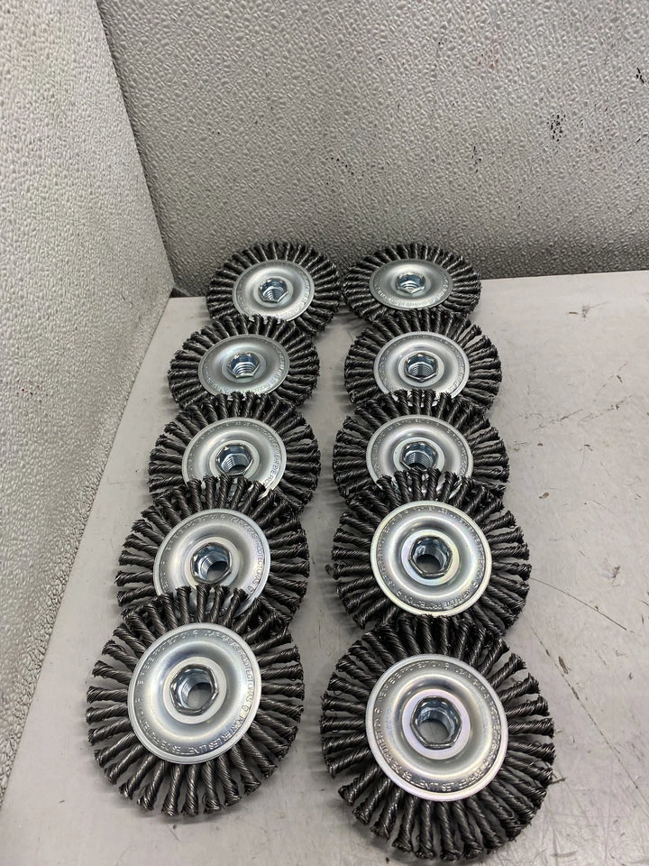 Pferd 4" Wire Wheel Brush Stringer Bead Carbon Steel .020" EDP 82186 Lot of 10