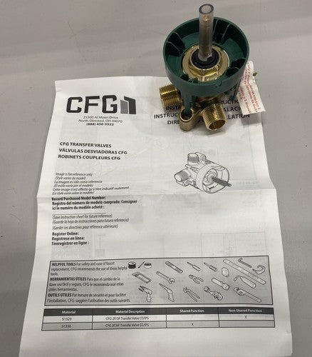 Moen CFG 3F/6F Transfer Valve 1/2" CC/LPS Connection 51336